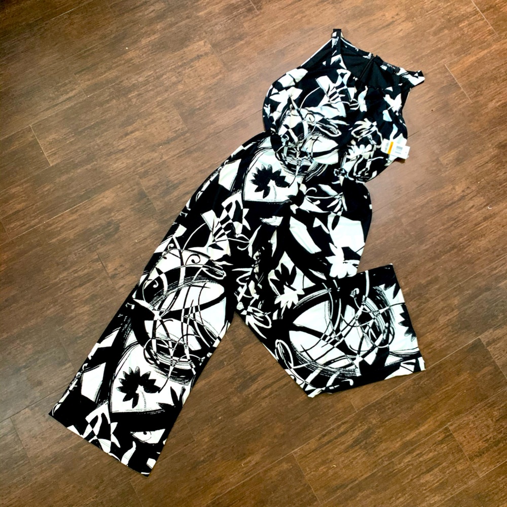 Black and White Jersey Jumpsuit